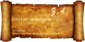 Zeller Angelina névjegykártya